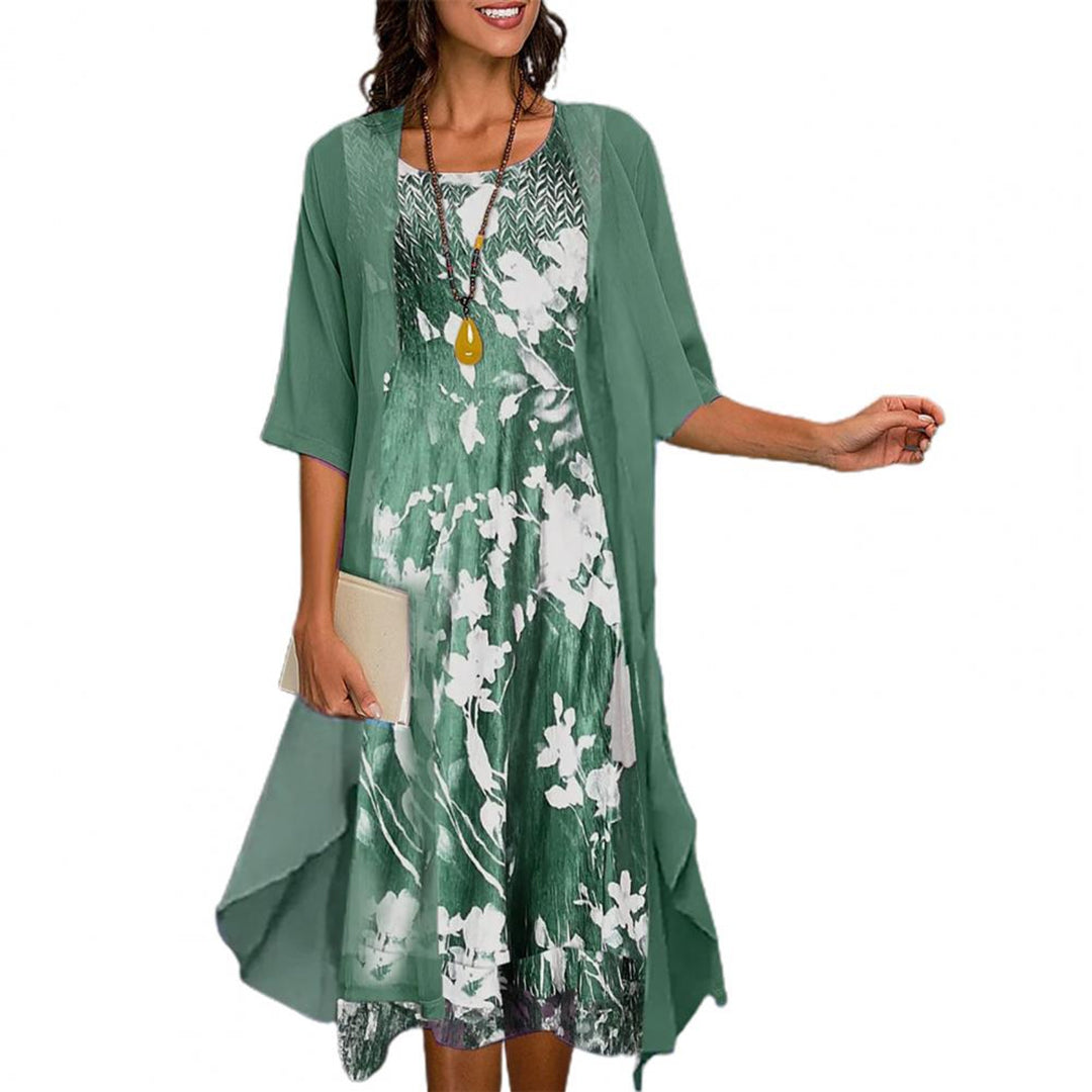 Joana - Élégante robe midi stretch d'été pour un look stylé