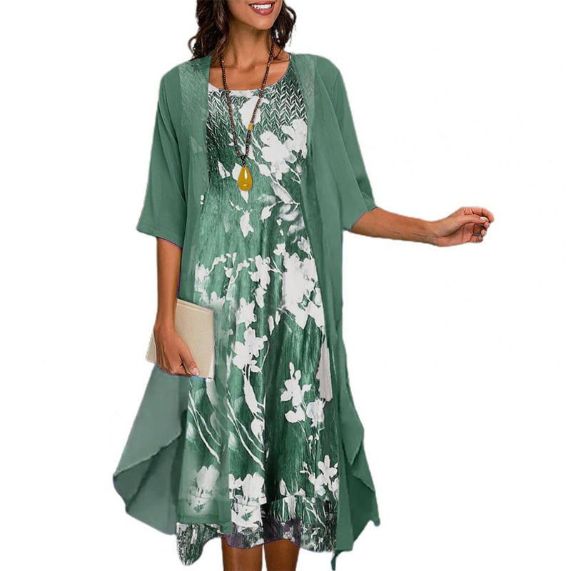 Joana - Élégante robe midi stretch d'été pour un look stylé