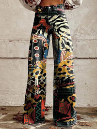 Natalie - Pantalon femme à jambe large avec de charmants volants pour une allure élégante