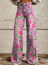 Natalie - Pantalon femme à jambe large avec de charmants volants pour une allure élégante