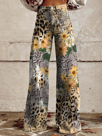 Natalie - Pantalon femme à jambe large avec de charmants volants pour une allure élégante