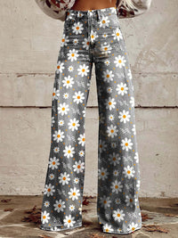 Natalie - Pantalon femme à jambe large avec de charmants volants pour une allure élégante