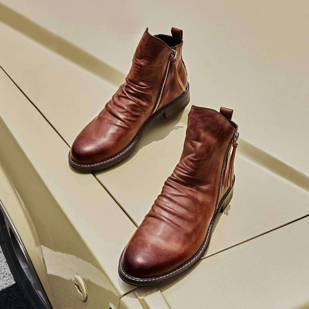 HAYLOM - Bottes élégantes avec fermeture à glissière très tendance