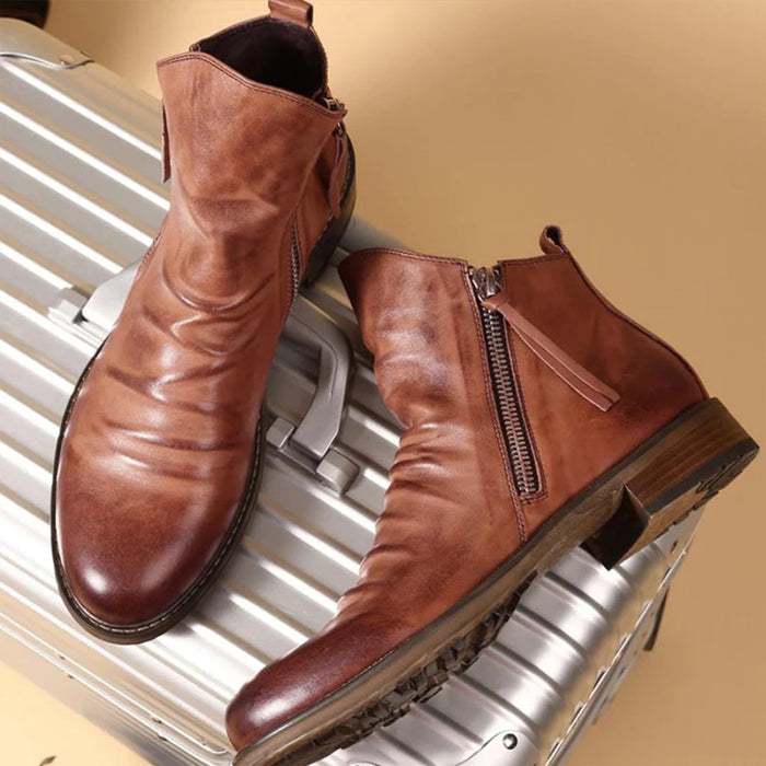 HAYLOM - Bottes élégantes avec fermeture à glissière très tendance