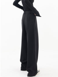 Pantalon large asymétrique tendance - pantalons pour femmes élégants et ajustés