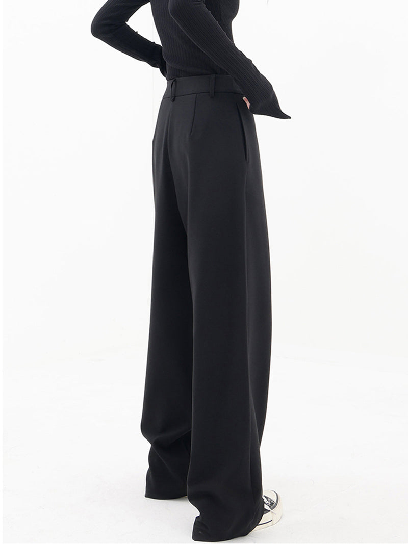Pantalon large asymétrique tendance - pantalons pour femmes élégants et ajustés