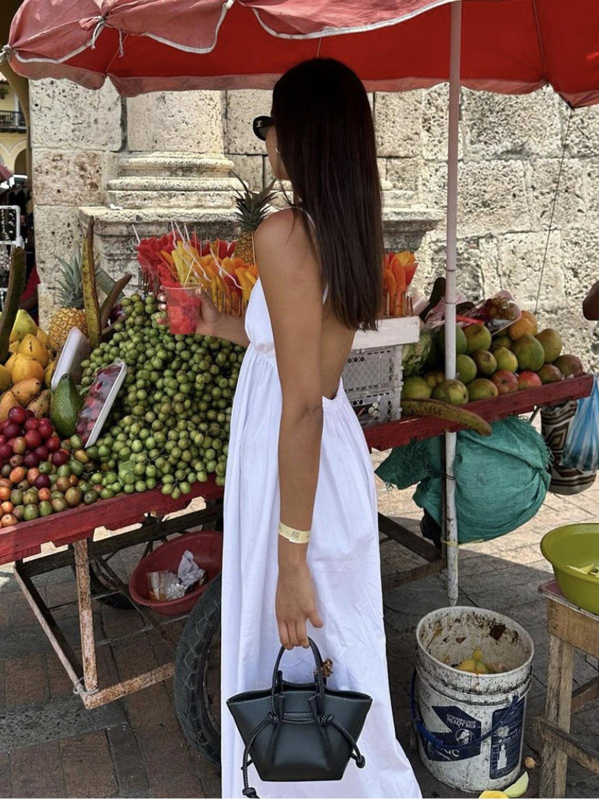 Robe Midi en Lin pour Femmes - Tenue d'Été Respirante et Élégante