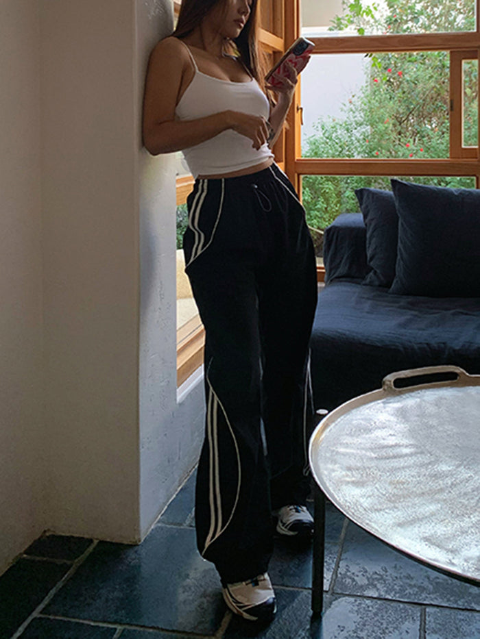 Pantalon de survêtement confortable et décontracté pour femmes - pantalon cargo noir élégant pour un usage quotidien décontracté