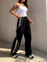 Pantalon de survêtement confortable et décontracté pour femmes - pantalon cargo noir élégant pour un usage quotidien décontracté