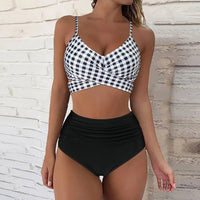Ensemble de Bikini à Taille Haute pour Femmes - Maillot de Bain Élégant et Incontournable