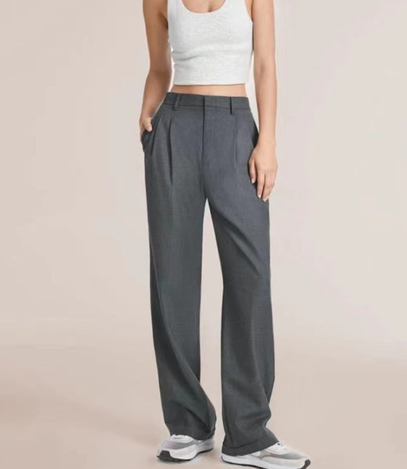 Pantalon large élégant à taille haute pour un look raffiné et stylé