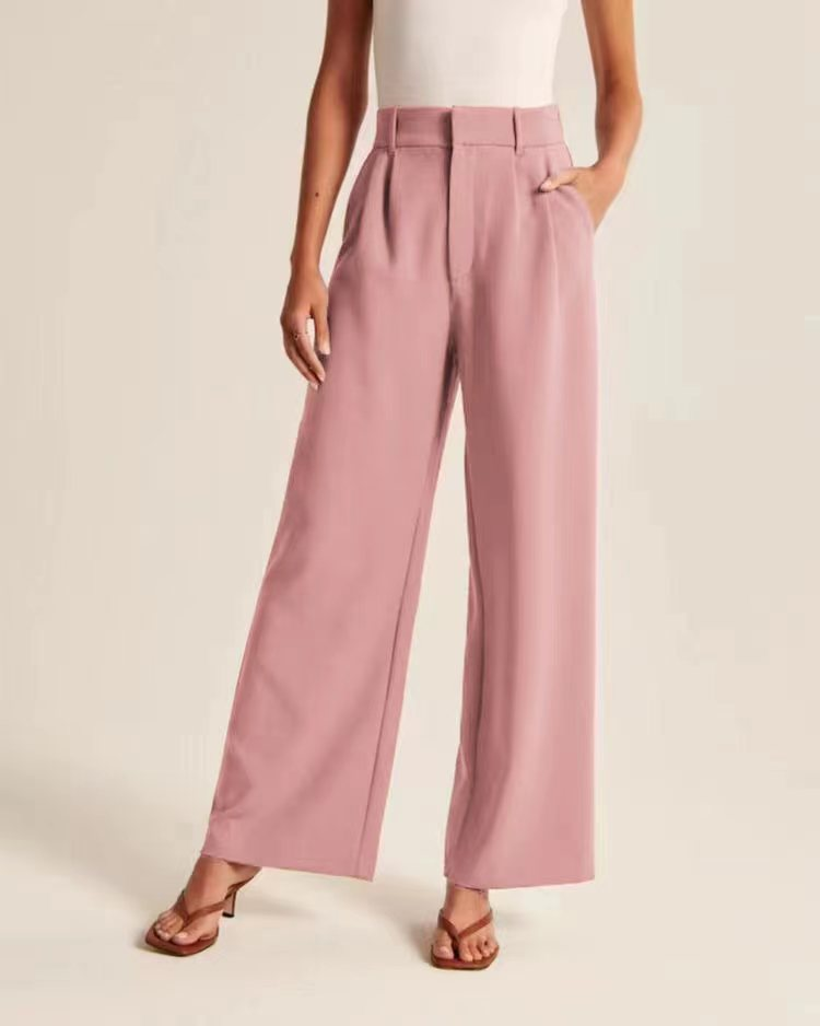 Pantalon large élégant à taille haute pour un look raffiné et stylé