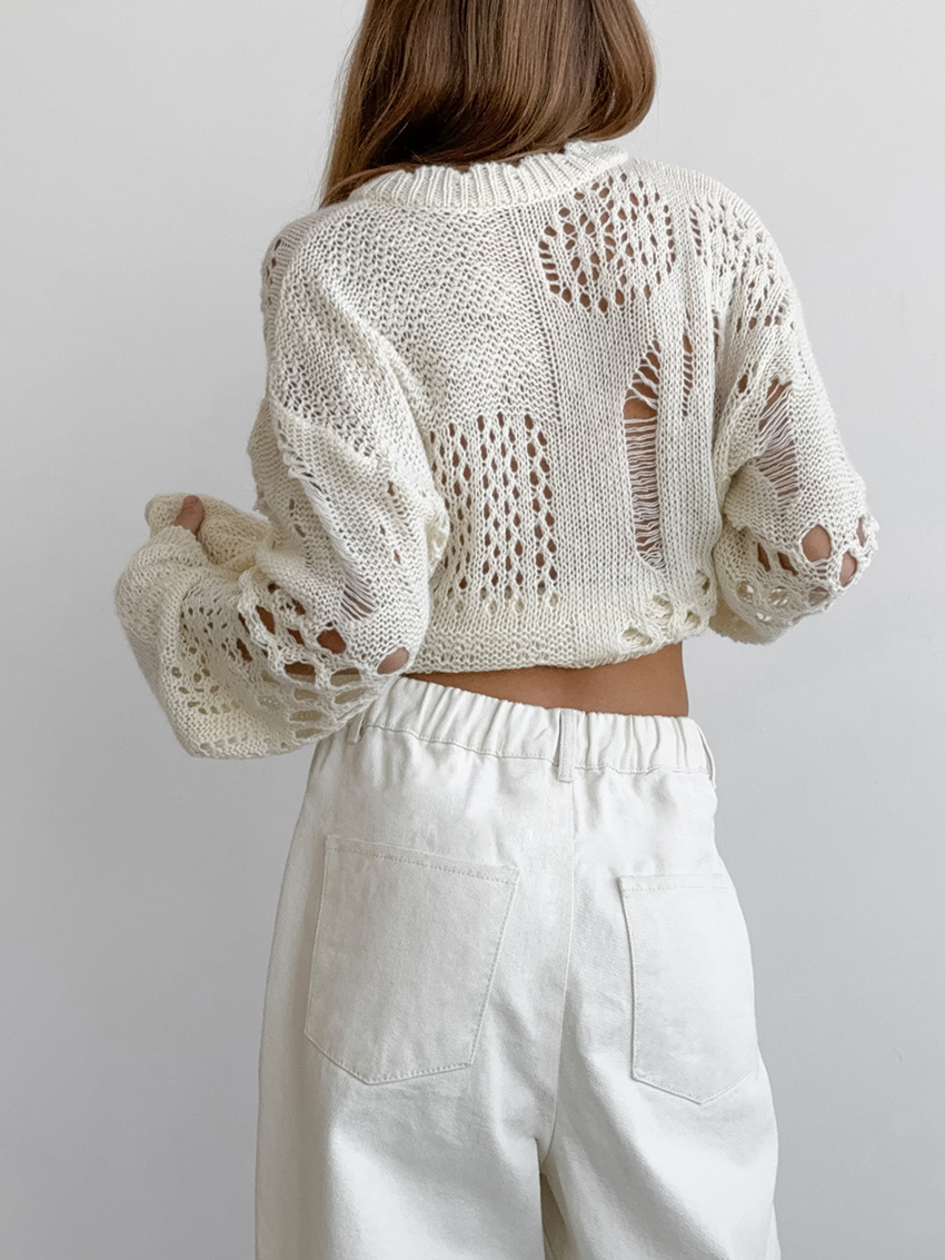 Pantalon large à taille haute pour femmes - coton mélangé confortable en blanc pour un look chic et décontracté