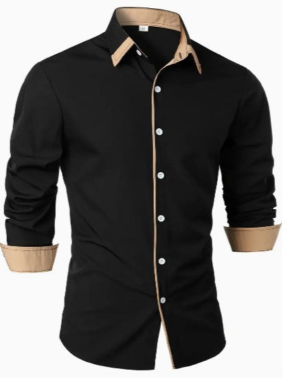 Chemise décontractée pour homme à manches longues et respirante