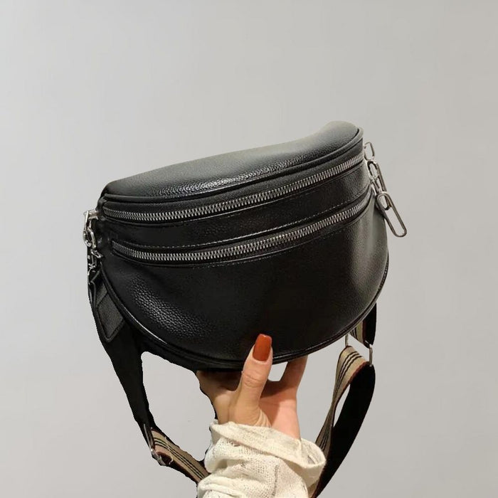 Arvella - Sac à bandoulière tendance avec double fermeture éclair pour les journées élégantes