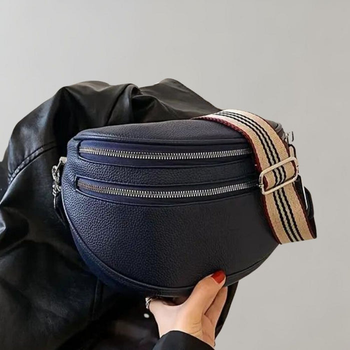 Arvella - Sac à bandoulière tendance avec double fermeture éclair pour les journées élégantes