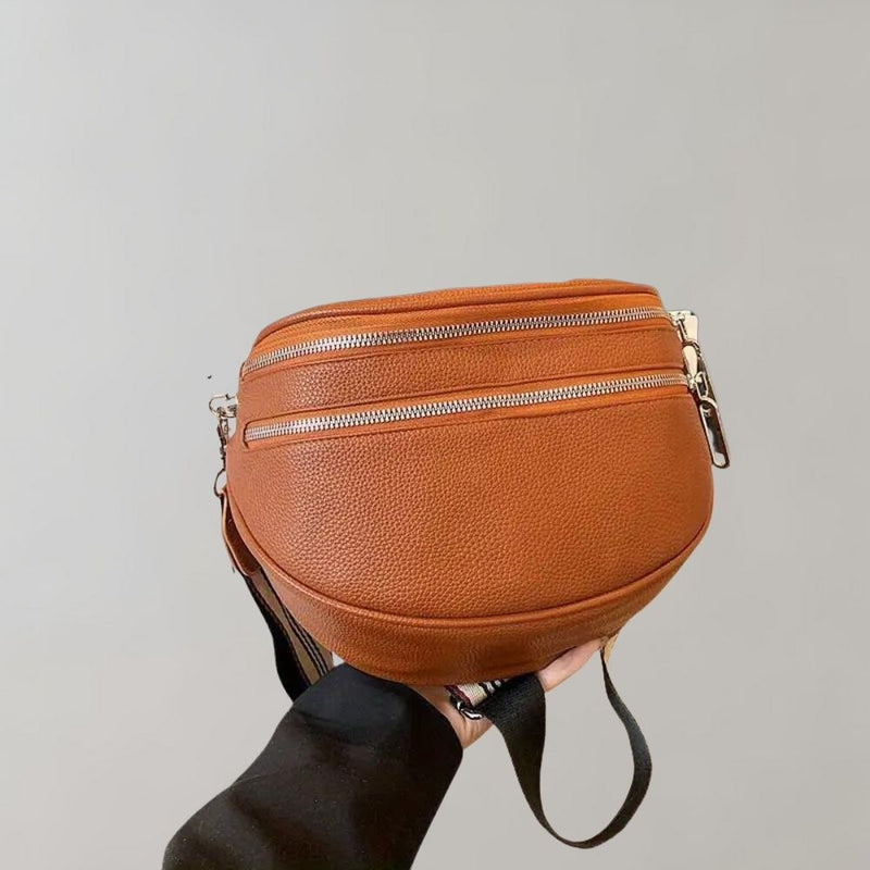 Arvella - Sac à bandoulière tendance avec double fermeture éclair pour les journées élégantes