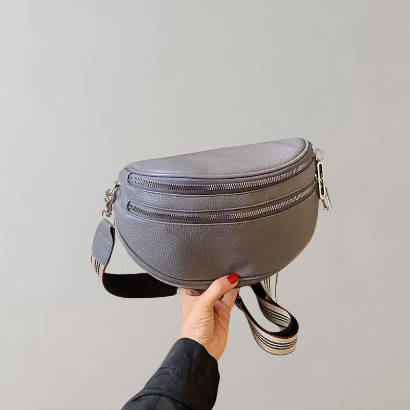 Arvella - Sac à bandoulière tendance avec double fermeture éclair pour les journées élégantes