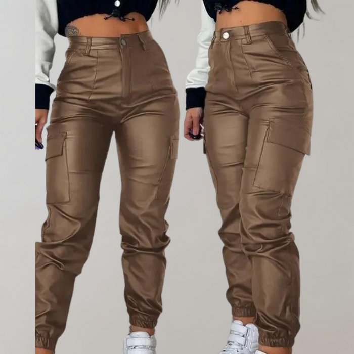 Pantalon cargo noir élégant pour femmes pour un look tendance et pratique
