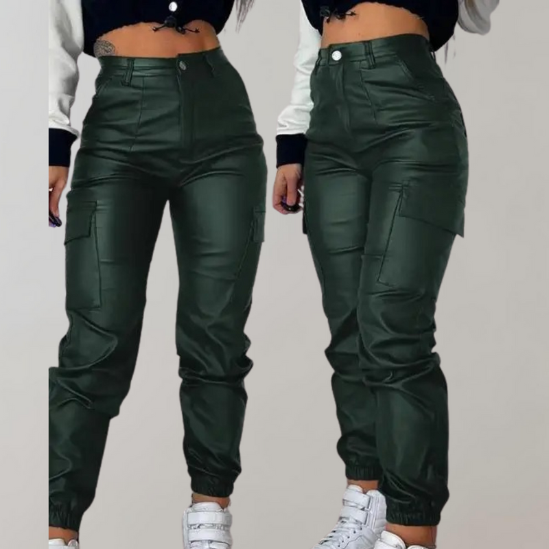 Pantalon cargo noir élégant pour femmes pour un look tendance et pratique