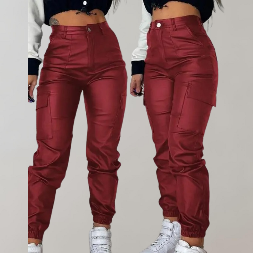 Pantalon cargo noir élégant pour femmes pour un look tendance et pratique