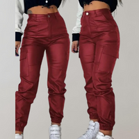 Pantalon cargo noir élégant pour femmes pour un look tendance et pratique