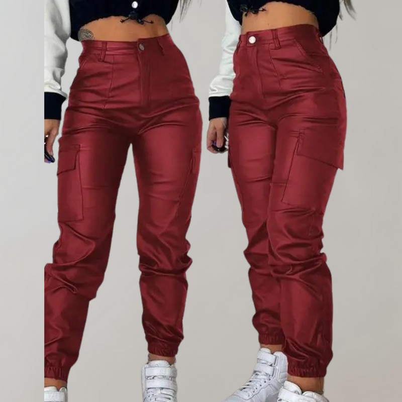 Pantalon cargo noir élégant pour femmes pour un look tendance et pratique