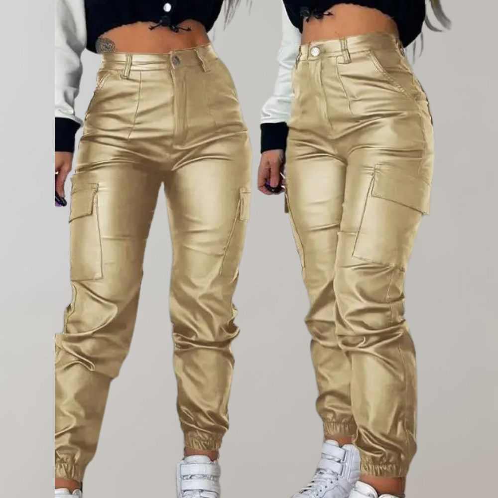 Pantalon cargo noir élégant pour femmes pour un look tendance et pratique