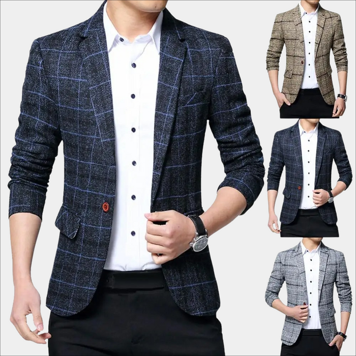 Balder - Blazer à carreaux tendance pour hommes
