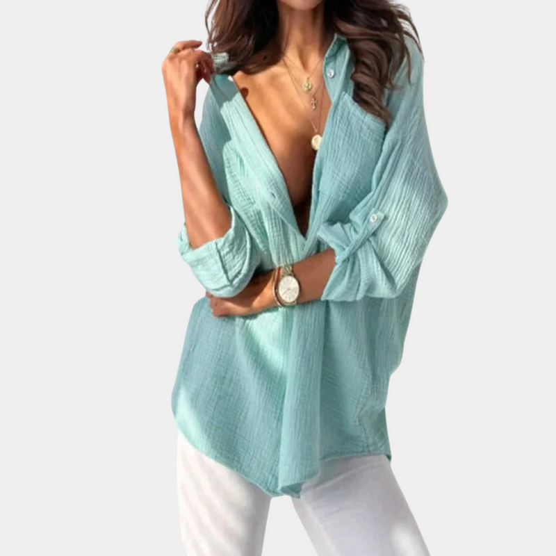 Chemise décontractée pour femmes - Chemisier doux, respirant et confortable