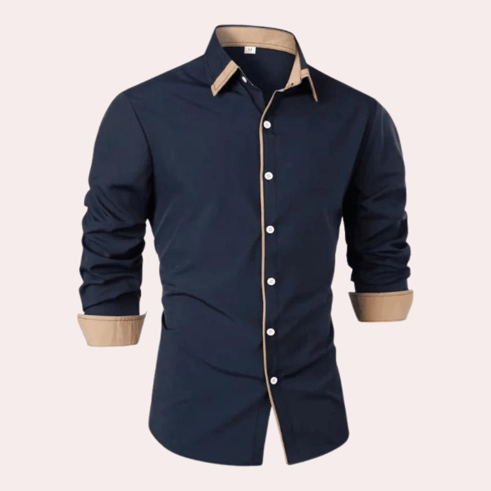 Camisole classique de manga longue pour homme avec boutons élégants et atemporels
