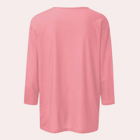 T-shirt élégant à manches 3/4 pour femmes - top décontracté et tendance, parfait pour le confort de tous les jours