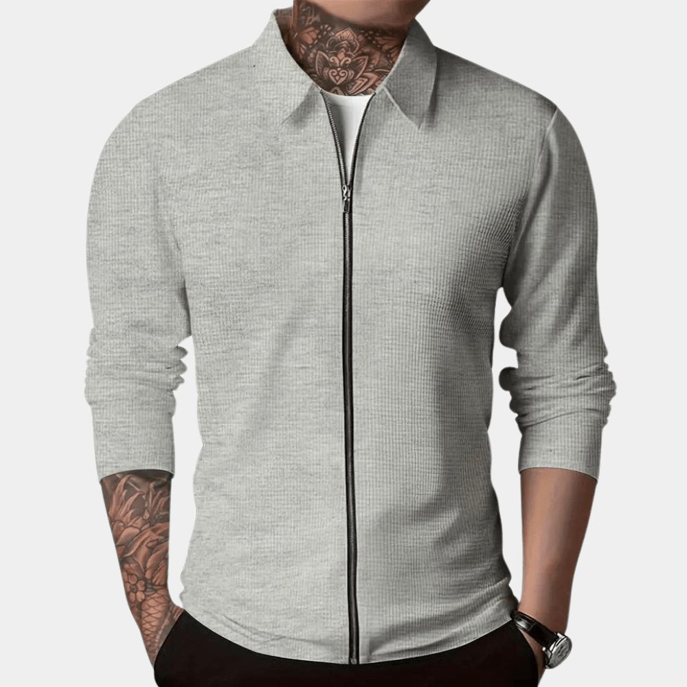 Chemise décontractée légère pour hommes - Manche longue respirante à boutons