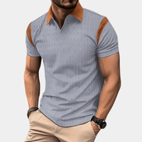 Polo élégant pour hommes en coton respirant, coupe étroite et manches courtes