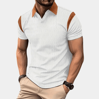 Polo élégant pour hommes en coton respirant, coupe étroite et manches courtes