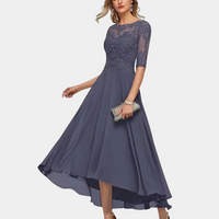Ara - Robe longue élégante et festive avec de belles bordures en dentelle pour une allure élégante