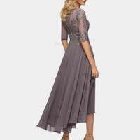 Ara - Robe longue élégante et festive avec de belles bordures en dentelle pour une allure élégante