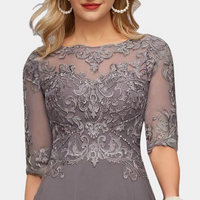 Ara - Robe longue élégante et festive avec de belles bordures en dentelle pour une allure élégante
