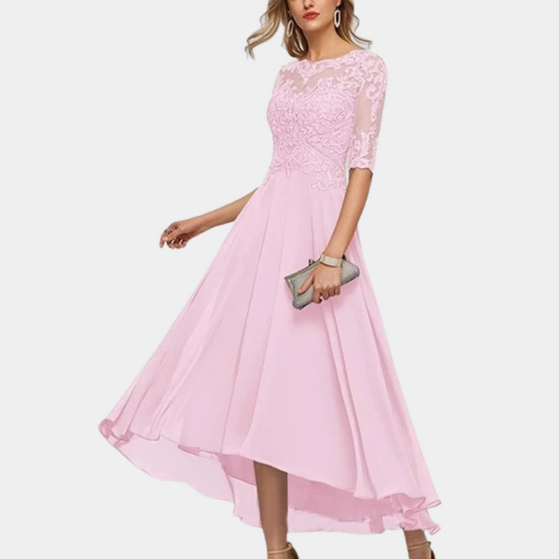 Ara - Robe longue élégante et festive avec de belles bordures en dentelle pour une allure élégante