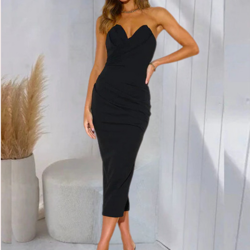 Robe chic sans bretelles pour femme - Légère, confortable et agréable à porter pour tous les goûts