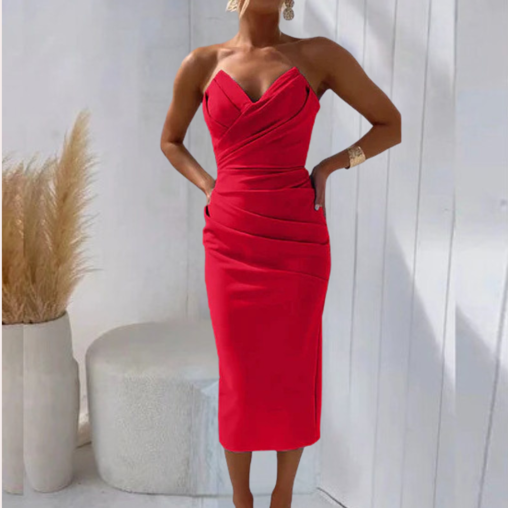 Robe chic sans bretelles pour femme - Légère, confortable et agréable à porter pour tous les goûts