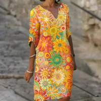 Robe féminine élégante à motif floral