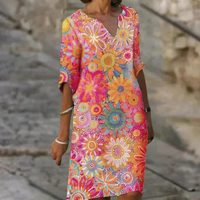 Robe féminine élégante à motif floral