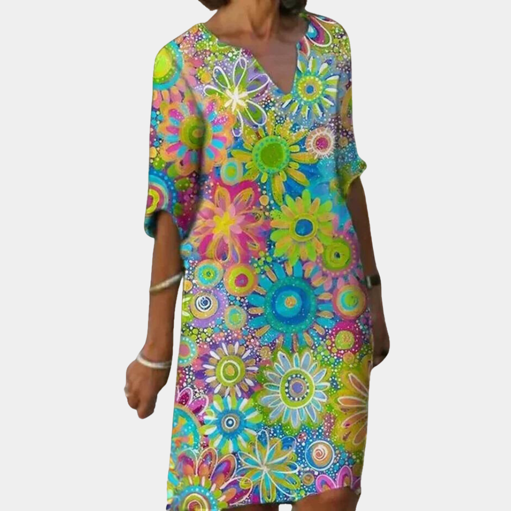 Robe féminine élégante à motif floral