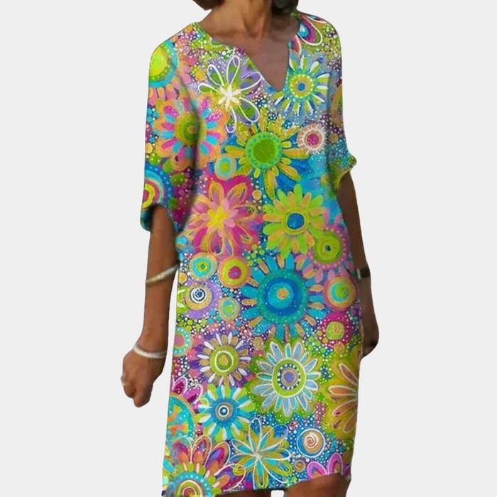 Robe féminine élégante à motif floral