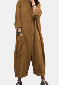 Salopette surdimensionnée pour femme - coupe décontractée confortable avec poches pratiques pour un style décontracté sans effort tous les jours