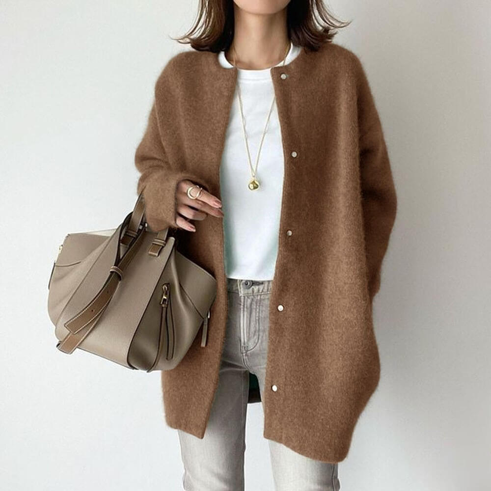 Shamcey Women's Casual Oversized Lining Cardigan pour un look élégant et confortable