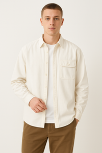 Camisole de l'homme avec bottes - 100% Algon - Corte Relaxed - Manga Larga para Uso Casual