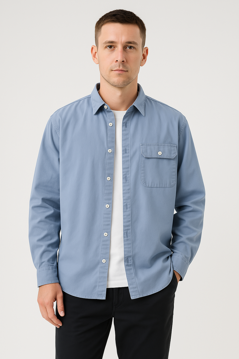 Camisole de l'homme avec bottes - 100% Algon - Corte Relaxed - Manga Larga para Uso Casual