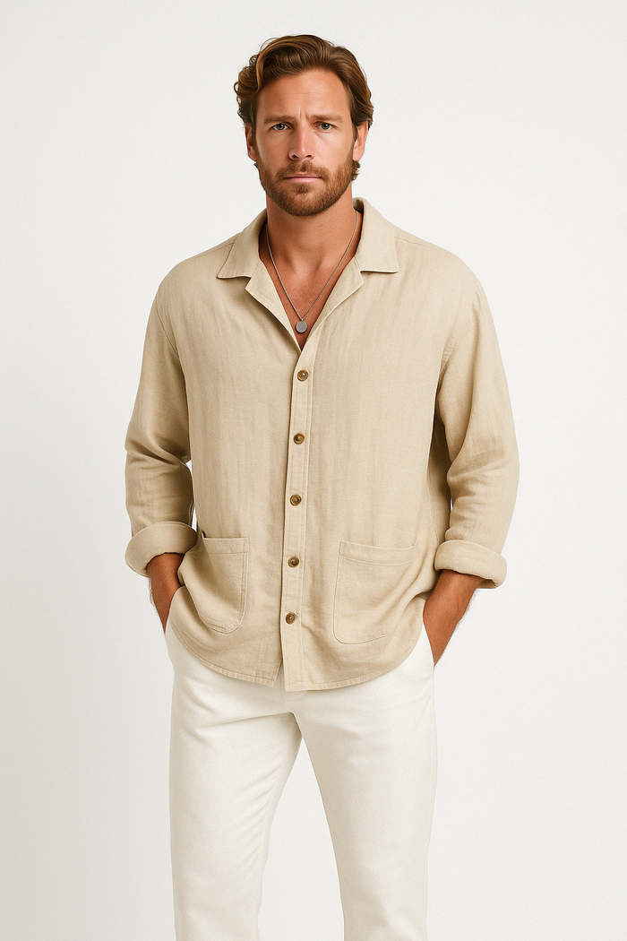 Chaussure pour homme avec bottes - Mélange de coton et de lin - Vestibilité confortable - Manière longue et décontractée